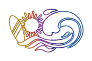 Beach Waves: Summer Embroidery Design