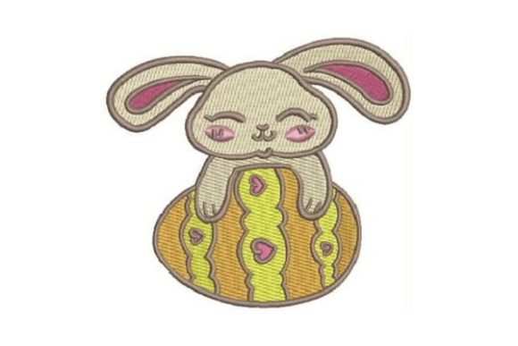 Easter Bunny Egg Embroidery Design