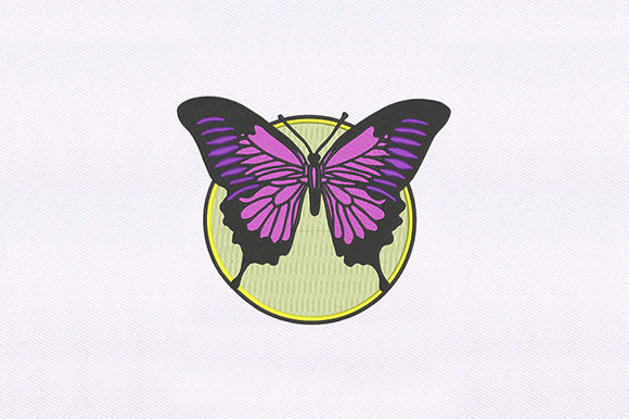 Purple Butterfly Embroidery