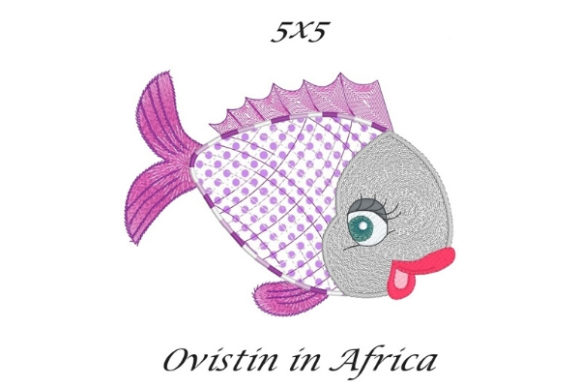 Purple Sassy Applique Fish