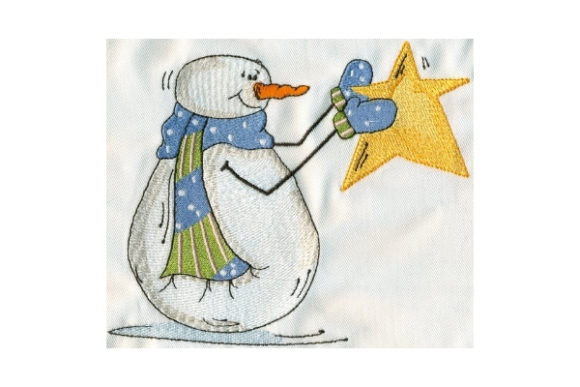 Sassy Holding Star Snowman